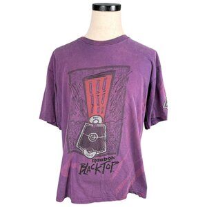 Vintage Reebok Blacktop Purple T-Shirt XL Single Stitch 90s Basketball Pump